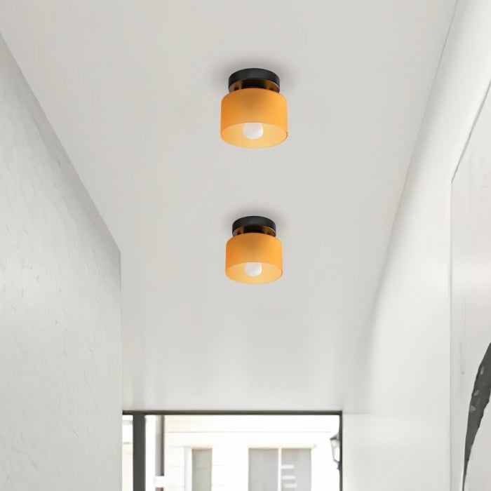 바우하우스 스타일 컬러 샹들리에 | 현대적 유리 디자인 | 1 + 1 무료