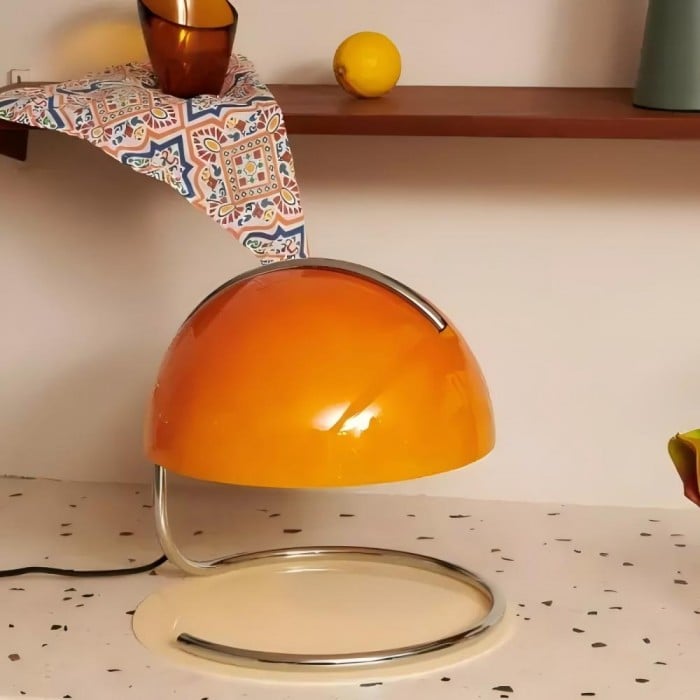 레트로 바우하우스 스타일 푸딩 유리 테이블 램프 |1 + 1 무료