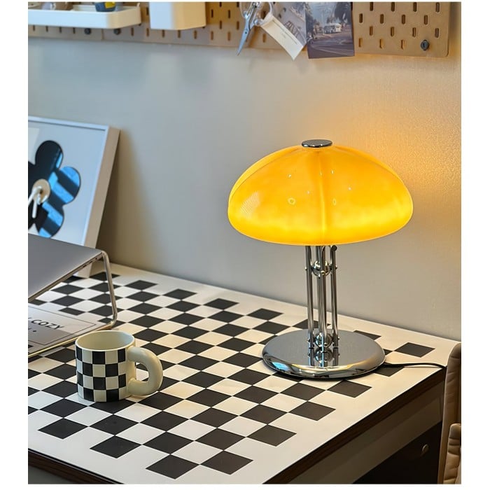 레트로 바우하우스 버섯 유리 테이블 램프 |1 + 1 무료