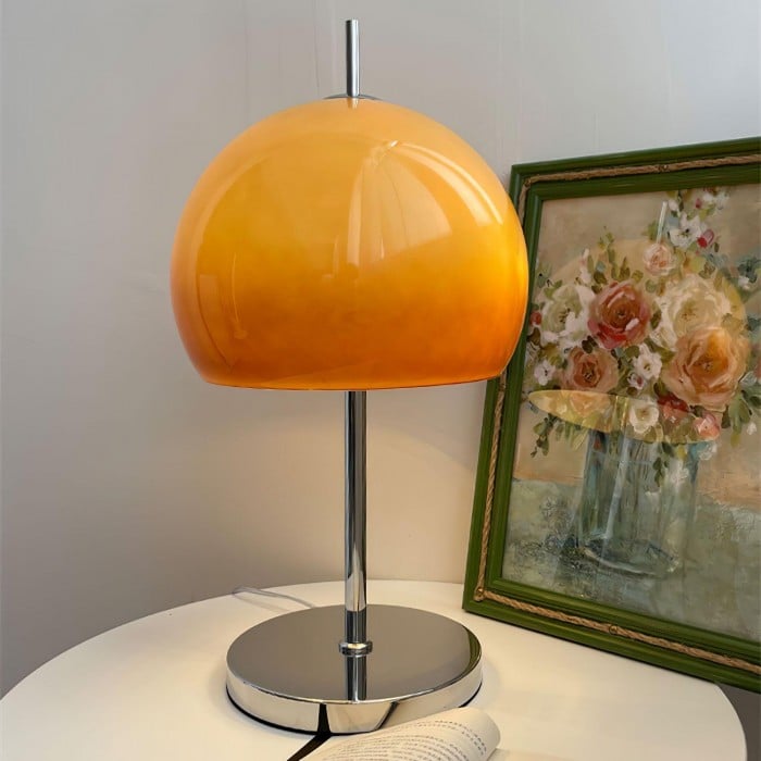 레트로 바우하우스 머쉬룸 유리 테이블 램프 |1 + 1 무료