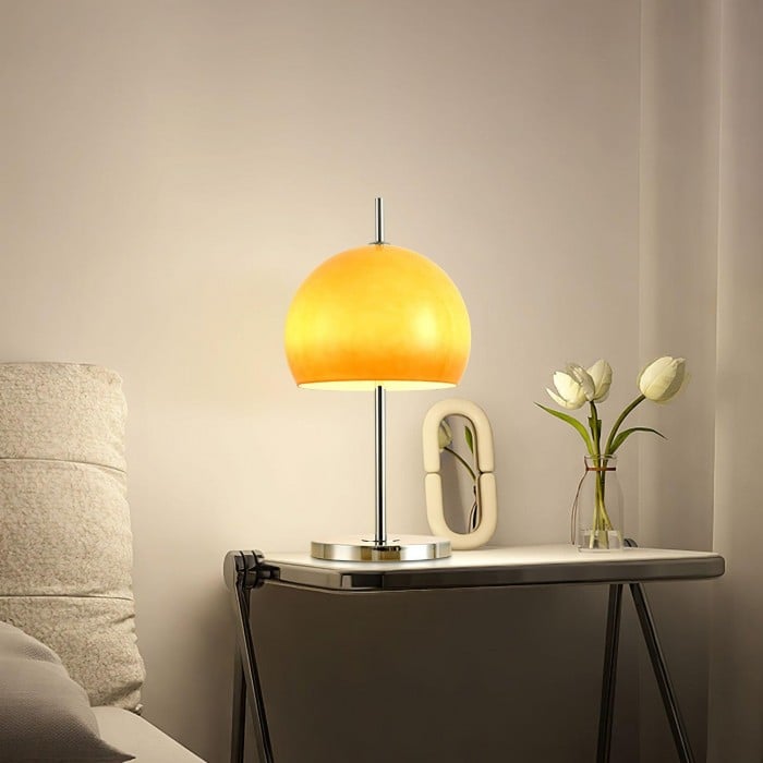 레트로 바우하우스 머쉬룸 유리 테이블 램프 |1 + 1 무료